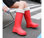 2025 Nuevos Zapatos De Lluvia De Las Señoras De Alto Tubo De Fondo Blando Grueso Zapatos De Agua Antideslizante De Alta Moda Las Mujeres Botas De Lluvia