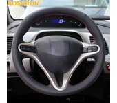 Car-styling Leather Hand-stitched Car Steering Wheel Covers For Honda Civic 2005-2011 8th MK8 Car accessories