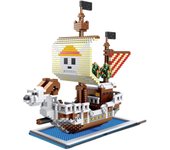 Pirate Boat Models OP Anime DIY 3D Micro Building Blocks Set, Mini Bricks Playset Toys for Teens Fans Birthday Gifts Souvenir