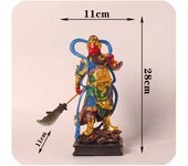 101619 inch gold-plated body Jia Lan, home painted resin statue of Bodhisattva Wei Tuo