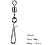 Durable Stainless Steel 2# - 12# Fishing Tackle Bearing Barrel Rolling Swivel Fishing Snap Connector Heavy Duty Ball