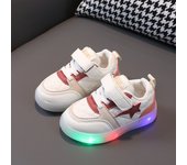 Zapatos luminosos para niños Zapatos de tablero de iluminación para niños Zapatos casuales Zapatos blancos pequeños de 1 a6 años