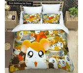 3D Printing Cartoon Lovely Hamtaro Bedding Set Duvet Cover Pillow Set Birthday Gift Children quilt cover Bedding Home Textiles