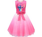 Disfraz de Lilo Stitch para niñas, vestido plisado de dibujos animados, falda de princesa, regalos de fiesta