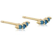 Fashion women's turquoise pendant earrings, simple mini perforations, jewelry accessories, 2025 trend, new