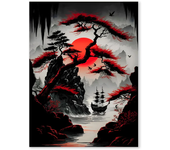 Retro Japan Anime Game Samurai Posters Prints Pictures Portrait Bushido Canvas Painting for Living Room Wall Art Home Decor
