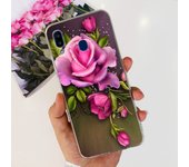 For Samsung Galaxy A20s Samsung A20 A30 Back Cover Phone Case Transparent Soft TPU Silicone Coque Women Fashion Flower Butterfly