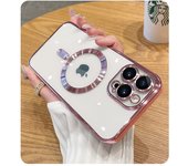 Luxury Plating Magnetic Wireless Charging Phone Case For iPhone 13 12 11 Pro Max Soft TPU Case Lens Protector Phone Accessories