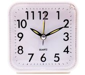 Home Decor Square Alarm Clock Daily Analogue Quiet Electronic Clock Silent No Ticking Night Light Bedside