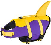 Chaleco Salvavida para Perros, flotador ajustable para Nadar, Diseño de Tiburón para Perros Pequeños, medianos y grandes