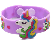 Pulseras de silicona con diseño de unicornio para niños y niñas, pulseras de goma de animales encantadores, juguetes de moda para niños y adultos, regalos de Navidad, 1 piezas