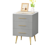Bedside Cabinet Nightstand with 3 Drawers White Pink Chest of Drawers Sideboard Coffee Table Storage Bedroom Home Furniture