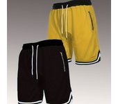 Conjunto de 2 pantalones cortos para hombre, frescos y sueltos para el verano, pantalones de baloncesto casuales, pantalones de