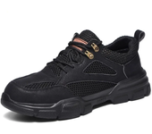 Zapatos de seguridad para el trabajo para hombre y mujer, botas de seguridad ligeras, zapatillas de trabajo indestructibles, plantilla protectora de Kevlar con punta de acero, 2024