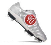Mens High Tops Soccer Shoes FG Cleats Firm Ground Trainers Red Blue Football Boots