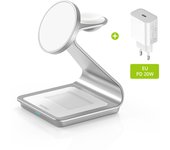 Bonola Metal Magnetic 3 in 1 Wireless Charger for Apple Watch Ultra/AirPods Pro Charger Dock Station for iPhone 14 Pro Max/13/12