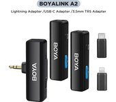 BOYA BOYALINK A Wireless Lavalier Microphone for iPhone iPad Android Phones Type C DSLR Camera Youtube Live Streaming Recording