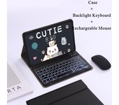 For Lenovo Tab P11 2nd Gen 11.5 Backlight Spanish Keyboard Case Mouse Bluetooth Keyboard Stand Funda for Xiaoxin Pad Plus 2023