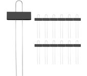 12 Pcs Metal Plant Labels Weatherproof Garden Markers Reusable Nursery Tags for Herb Flower Greenhouse (Black)