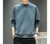 Warm German velvet autumn and winter sportswear, loose round neck men's T-shirt