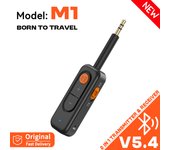 Adaptador de Audio con Bluetooth 5,4, transmisor y receptor de Audio inalámbrico AUX de 3,5mm, música HIFI con micrófono HD para auriculares de coche y TV