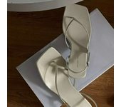 New French Cat Mid Herringbone for Women's Summer Outwear Open Clip Toe High Heel Sandals