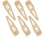 6 PCS Rhinestone Snap Hair Clips 4 Inch Hair Barrettes Hairpins Crystal Metal Hair Clips for Womens Wedding Hair Accessories
