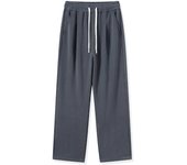 Rdovkxua Pantalones De Chándal De Invierno Para Hombre, Moda Coreana, Forro Polar Grueso Y Cálido, Pantalones De Chándal Sueltos Rectos De Pierna Ancha, Pantalones Térmicos Informales De Terciopelo Para Hombre