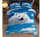Cloudboi Dog Art Duvet Cover Set King Queen Double Full Twin Single Size Bed Linen Set