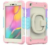 For Samsung Galaxy Tab A 8.0 inch 2019 with Screen Protector Handle Ring Folding Stand Case