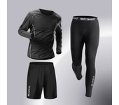 3-5 PCS Mens Running Sportswear Set Fitness Jogging Compression Tracksuit Suit Training Sports Clothes Dry Fit Leggings