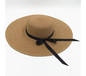 Sombrero de sol flexible para mujer, gorra de playa de ala ancha, plegable, de paja, protección solar UV, Verano