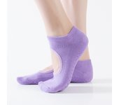 Reallion Women Yoga Socks Anti-slip Five Fingers Backless Silicone Non-slip 5 Toe Socks Ballet Gym Fitness Sports Cotton Socks