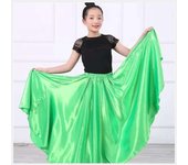 Girl satin skirt, belly dance 360 degree skirt