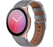 Suitable for Samsung Watch4 Active2 20mm Huami Youth Edition with cowhide round tail leather strap on the top layer