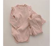 Conjunto De Ropa Para Bebé Niña Primavera Nueva Nacida Con Bodysuit Y Pantalones Ropa Infantil Para 0-2Años Moda Comoda Material Algodón Tratamiento De Fibra