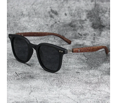 Gafas de sol para hombres y mujeres, gafas de protección UV polarizadas de grano de madera Retro a la moda, fotografía callejera al aire libre para ciclismo