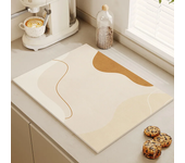 Estera de secado de vajilla, almohadilla de drenaje suave, antideslizante, súper absorbente, resistente al desgaste, tapete para máquina de café, mesa de cocina, decoración de patio