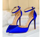 Sandalias De Novia Para Mujer Con Tacones Altos De 10 Cm Zapatos De Moda De Verano En Color Azul Verde Rosa Con Tiras Y Cierre De Tobillo Material De Seda Y Plataforma