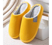 Zapatillas de casa de piel para hombre y mujer, zapatos de algodón, toboganes mullidos, pantuflas de felpa cálidas para parejas, zapatos simples para dormitorio, Otoño e Invierno