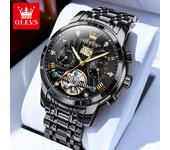 OLEVS Reloj masculino original moda impermeable, multifuncional, reloj mecánico totalmente automático diseño hueco luminoso