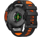 QuickFit 22mm 26mm Fenix8 Watch Band For Garmin Fenix E 8 47mm 51mm 7 7X 6 6X/Epix Pro/Enduro 3 Two-Tone Silicone Strap Bracelet