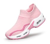 Zapatos para caminar para mujer, zapatillas de calcetín sin cordones, mocasines de plataforma con cojín de aire de malla
