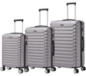 Juego de Maletas Ligeras Carcasa de ABS Cerradura Digital 4 Ruedas Giratorias de 360° Asa Telescópica de Aluminio Equipaje de Cabina