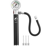 Ball Pump With Pressure Gauge, Eball Sports Ball Air Pump With Inflation Needles Pressure Release Valve For Basketball, Football, Soccer Ball, Rugby