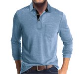Solapa de manga largaTCamiseta HombrePOLOCamiseta de otoño e invierno camiseta
