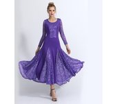 Ropa de rendimiento de competición Falda de baile moderno Nuevo vestido de baile de salón nacional Vestido de péndulo de baile de salón Ropa de baile de vals