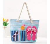 Ethnic Style Beach Tote Bag with Double Handles for Women - Fashionable and Spacious Bag for Beach Essentials