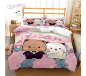3pcs Bedding Set Cartoon Bubu and Dudu Series Design Home Textile Duvet Cover Pillow Case Kid Teen Girl Bedding Lover Covers Set