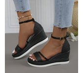 Sandalias de verano para mujer, zapatos informales con tacón de cuña